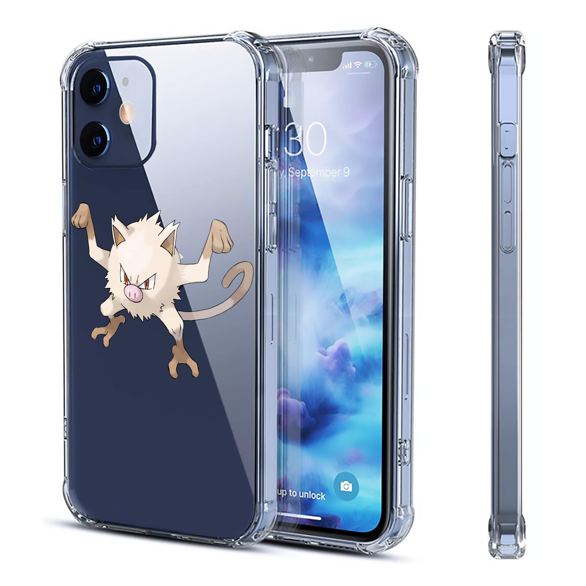 （画像用） ポケットモンスター Pokémon 【iPhone 12シリーズ対応】透明スマホケース（クリアソフトケース）